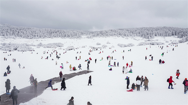 春節仙女山賞雪耍雪人氣旺